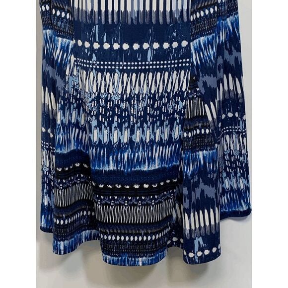 New Directions Womens Midi Dress Sequenced V Neck Sleeveless Blue 2X - Picture 8 of 8